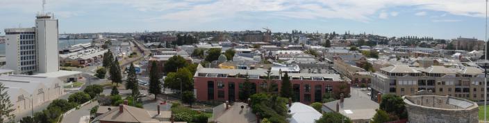 Panorama captured by Joel Newman, Andrew Woods and Marcia Schneider from a drone